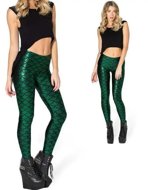 Load image into Gallery viewer, Leg Shaping Reflective Mermaid Leggings

