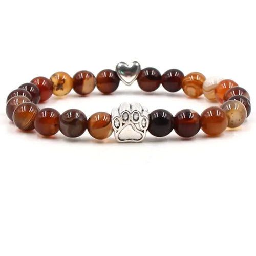 Load image into Gallery viewer, Pet Footprint Stone Bracelets
