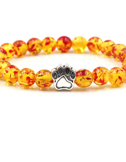 Load image into Gallery viewer, Pet Footprint Stone Bracelets
