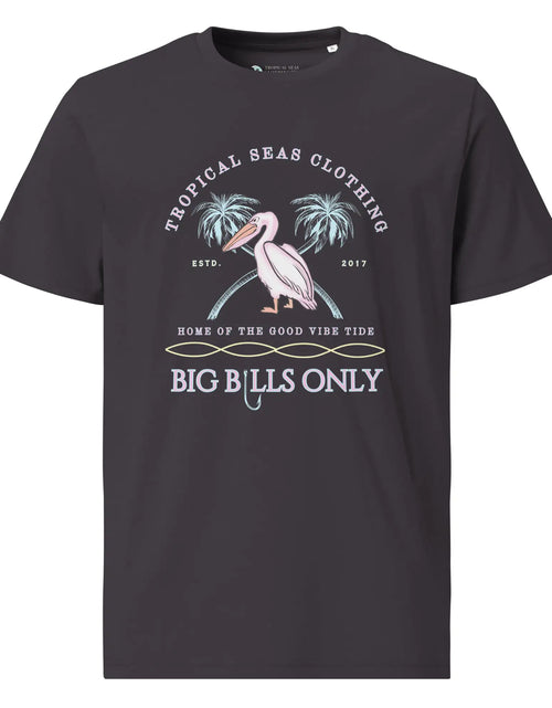 Load image into Gallery viewer, Premium Men&#39;s Tropical Pelican Organic Cotton T-Shirt – Sustainable Comfort with Coastal Style

