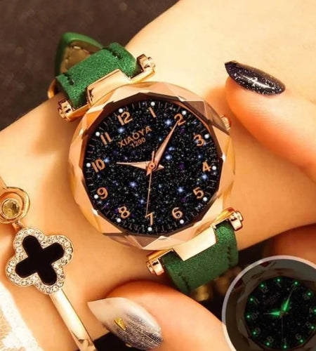 Premium Leather Star Sky Watch
