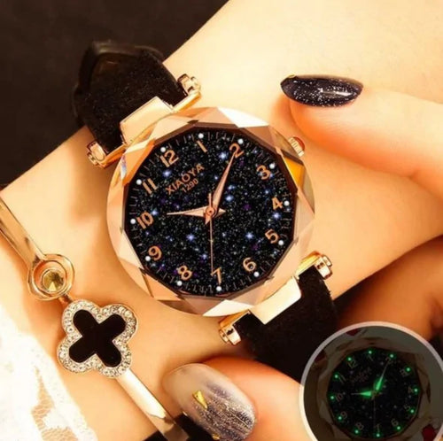 Load image into Gallery viewer, Premium Leather Star Sky Watch
