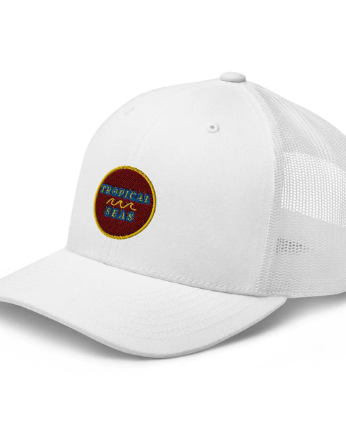 Load image into Gallery viewer, Tropical Maroon Trucker Hat
