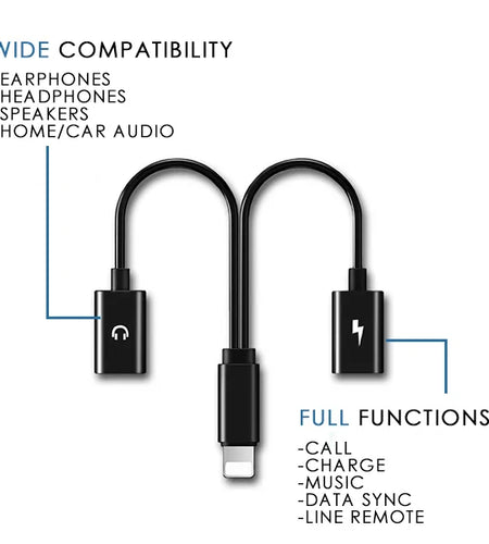 Dual Music & Charging Adapter