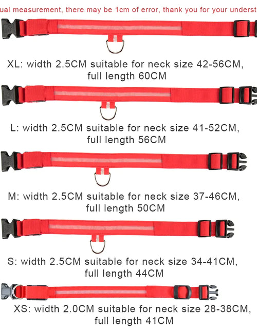 Load image into Gallery viewer, LED Adjustable Dog Collar Blinking Flashing Light Up Glow Pets Safety Waterproof
