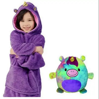 Load image into Gallery viewer, Kids Pets Blanket Hoodie Soft Plush
