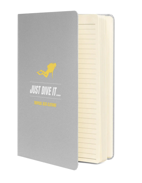 Load image into Gallery viewer, &quot;Just Dive It&quot; Hardcover Bound Dive Log

