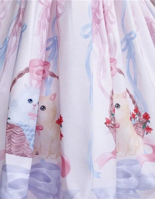 Load image into Gallery viewer, Cute Cats Tea Party Ruffles Dress

