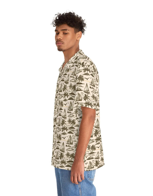 Load image into Gallery viewer, Men&#39;s Vintage Sailor Hawaiian Shirt

