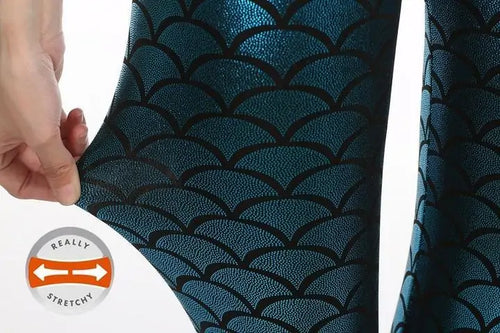 Load image into Gallery viewer, Leg Shaping Reflective Mermaid Leggings

