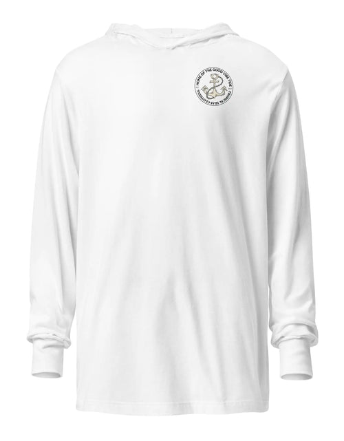 Load image into Gallery viewer, Unisex Drop More Anchor Hooded Long-Sleeve Tee
