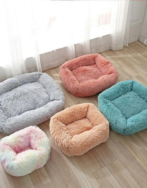 Load image into Gallery viewer, Plush Square Cat Bed: Warm Winter Pet Nest for Small Dogs and Cats
