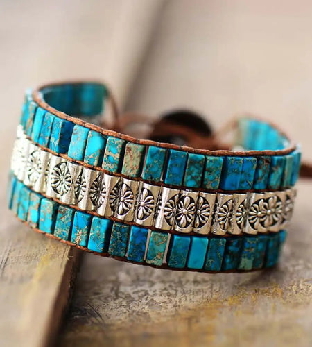 Handmade Triple Layer Natural Stone Bracelet