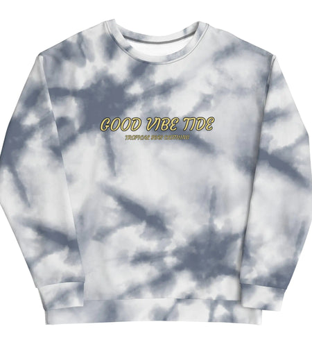 Grey Tie-Dye Vibe Tropical Sweatshirt