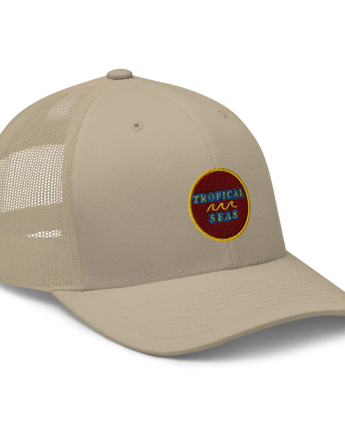 Load image into Gallery viewer, Tropical Maroon Trucker Hat

