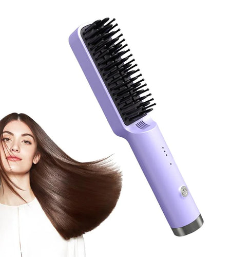 Fast Heated Straightener Brush Hair