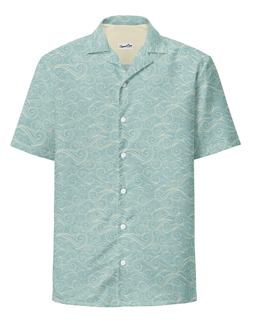 Load image into Gallery viewer, Salty Swirls Button Down Hawaiian Shirt - Coastal Summer 2024 Collection
