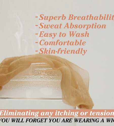 BEEOS SKINLIKE Real HD Wig Cap for Women, 24 Pieces Ultra-thin Invisible Brown Sheer Caps for Lace Front Wig Stretchy Stocking Wig Caps Wholesale 24 PCS