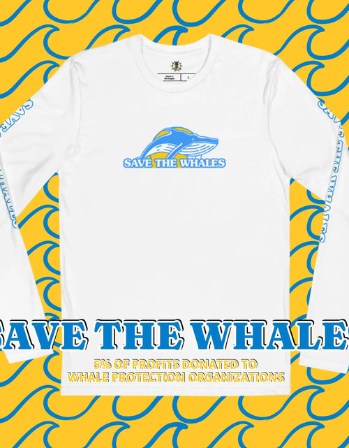 Load image into Gallery viewer, Save the Whales Long Sleeve Fitted Crew
