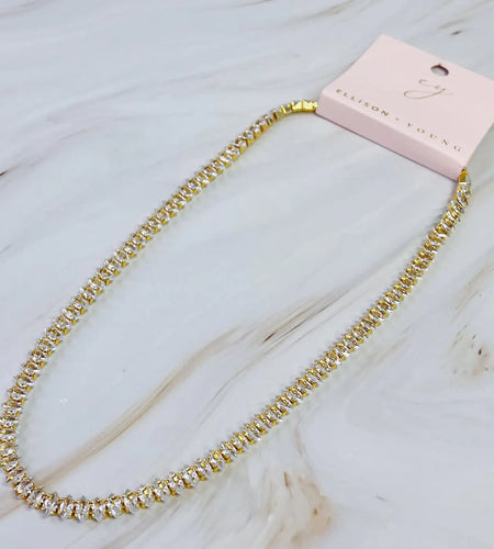 Marquise Cut Sparkle Tennis Necklace
