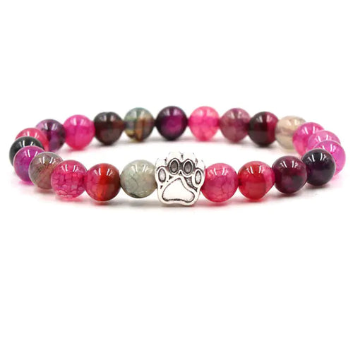 Load image into Gallery viewer, Pet Footprint Stone Bracelets
