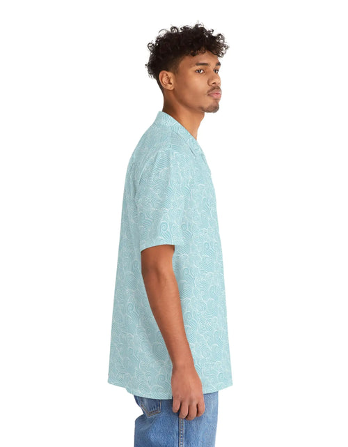 Load image into Gallery viewer, Men&#39;s Tropical Ocean Print Hawaiian Shirt
