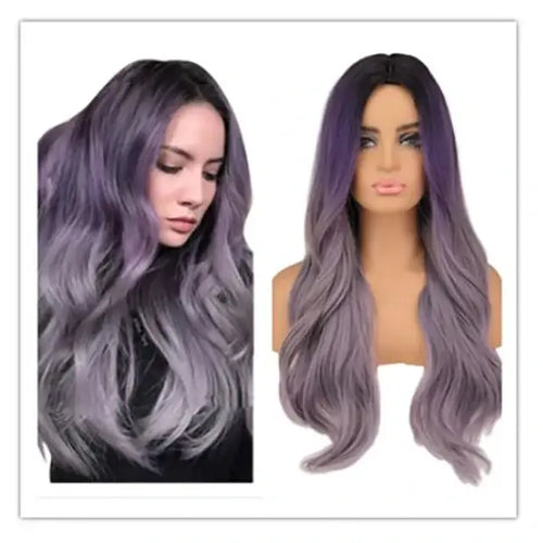 Load image into Gallery viewer, OmbreLong Silver Wig

