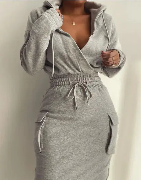 Load image into Gallery viewer, Long Sleeve V Neck Dress
