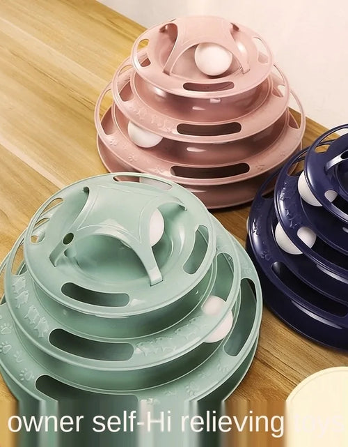 Load image into Gallery viewer, Turntable Balls 4 Layers Play Track Plate Cats Toys
