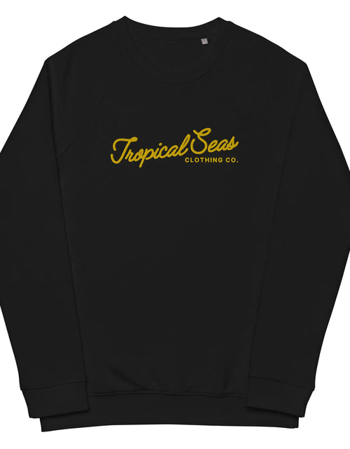Load image into Gallery viewer, Embroidered Tropical Seas Organic Raglan Sweatshirt
