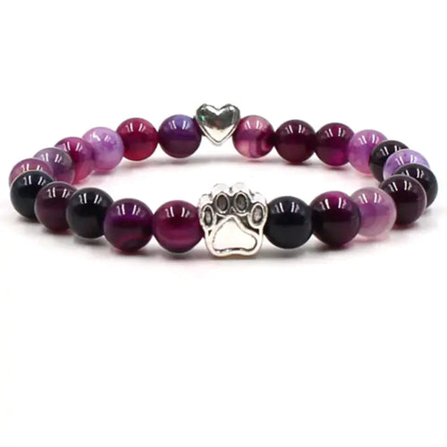 Load image into Gallery viewer, Pet Footprint Stone Bracelets
