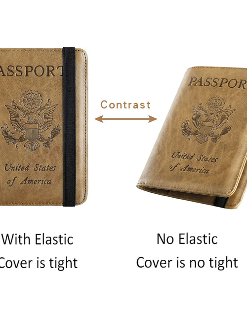 Load image into Gallery viewer, Passport Holder Cover Wallet Travel Essentials RFID Blocking Leather Card Case International Travel Must Haves Travel Accessories for Women Men(101#Brown) Brown Classic
