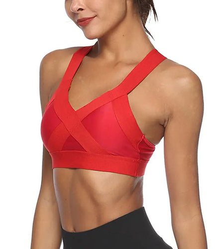 Mesh Breathable Push-Up Sports Bra for Women
