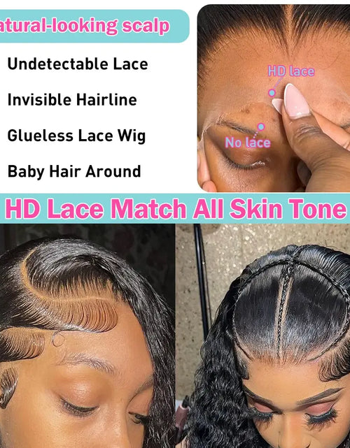 Load image into Gallery viewer, 250% Deep Wave 13x6 Lace Frontal Human Hair Wigs Transparent Brazilian Remy 30 40 Inch Water Wave 13x4 Lace Front Wig For Women

