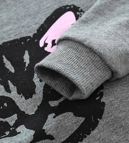 Long Sleeve Cats Print Tracksuit