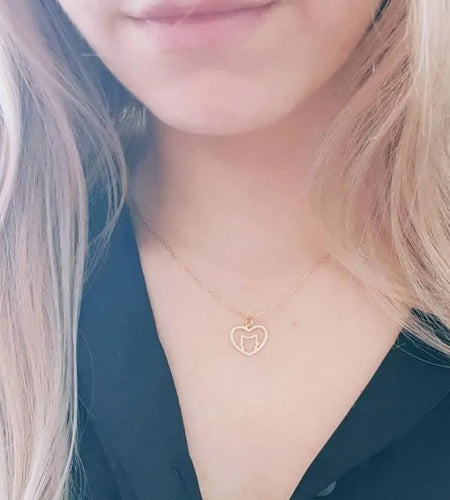 Cat Heart Necklace