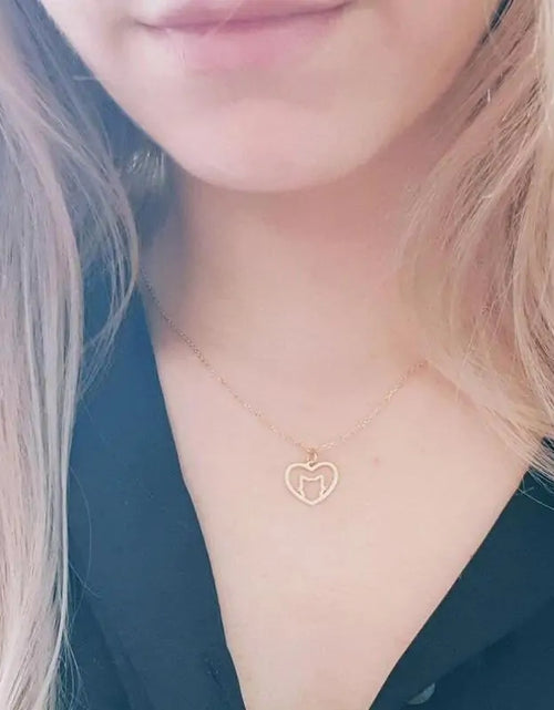 Load image into Gallery viewer, Cat Heart Necklace
