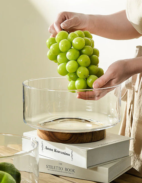 Load image into Gallery viewer, Fruit Bowl with Wooden Base
