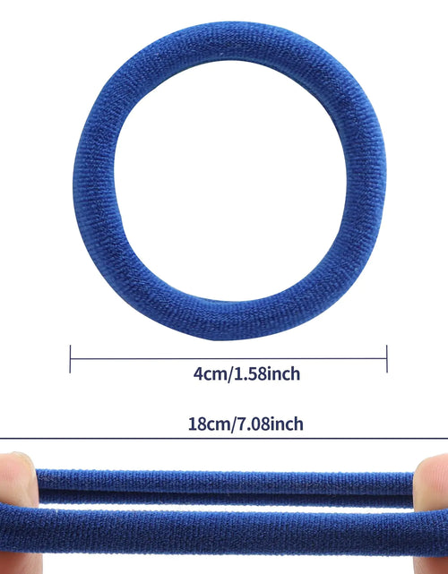 Load image into Gallery viewer, 100 Pcs Thick Seamless Hair Ties, Ponytail Holders Hair Accessories No Damage for Thick Hair (Rainbow Colors) 1 Count (Pack of 100) Rainbow
