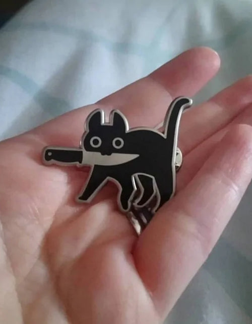Load image into Gallery viewer, Black Cat Brooch
