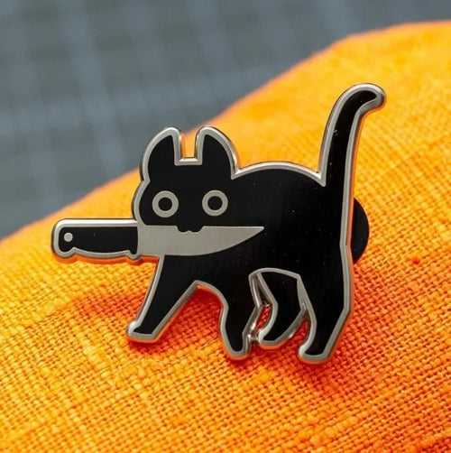 Load image into Gallery viewer, Black Cat Brooch
