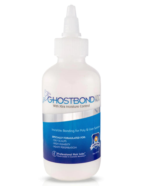 Load image into Gallery viewer, GHOSTBOND XL Hair Replacement Adhesive 5oz- Invisible Wig Bonding Glue: Water &amp; Oil-Resistant, Non-Toxic, Light Hold for Secure and Natural-Looking Poly and Lace Hairpiece, Wigs &amp; Toupee Systems 5 Ounce (Pack of 1) White
