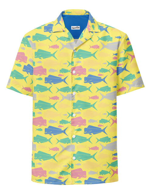 Load image into Gallery viewer, Dorado Fish Island Button Down Hawaiian Shirt - Coastal Summer 2024 Collection
