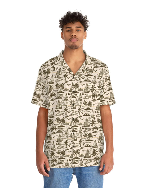 Load image into Gallery viewer, Men&#39;s Vintage Sailor Hawaiian Shirt
