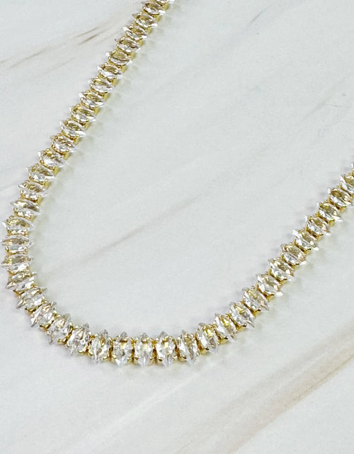 Load image into Gallery viewer, Marquise Cut Sparkle Tennis Necklace
