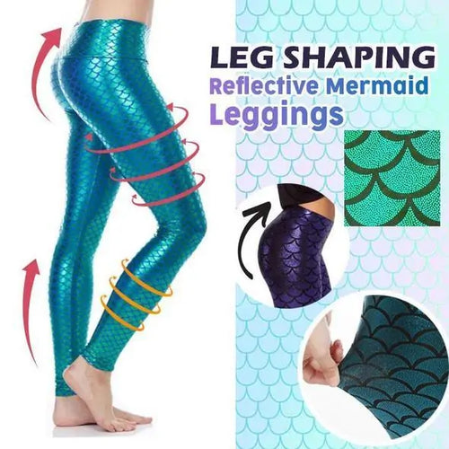 Load image into Gallery viewer, Leg Shaping Reflective Mermaid Leggings
