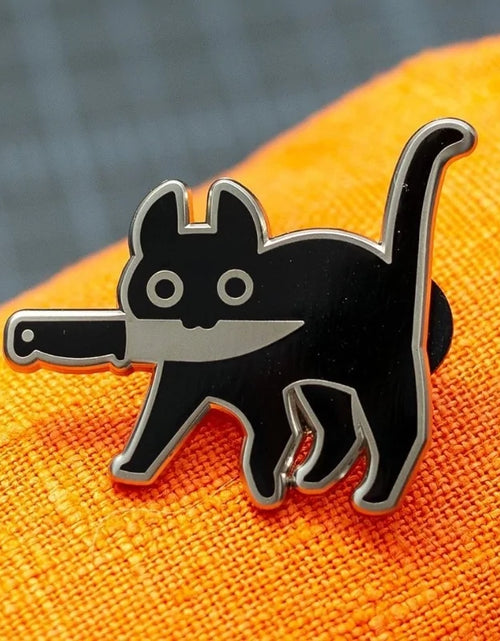 Load image into Gallery viewer, Black Cat Brooch
