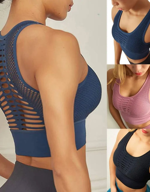 Load image into Gallery viewer, Mesh Breathable Push-Up Sports Bra for Women
