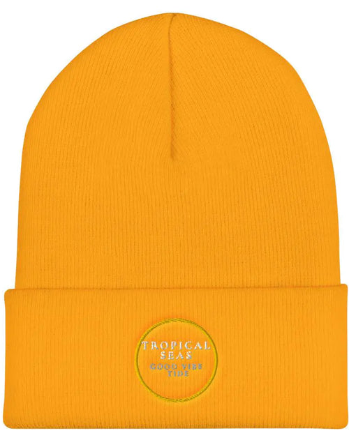 Load image into Gallery viewer, Tropical Seas Cuffed Beanie
