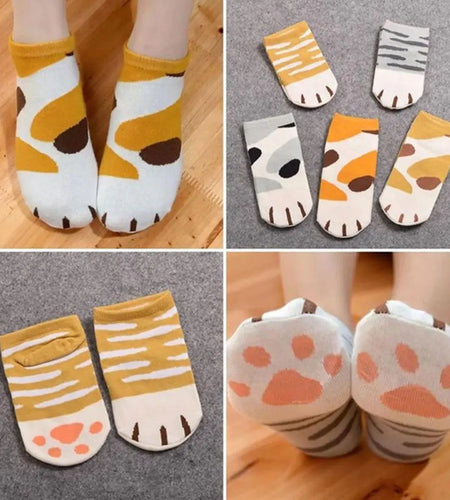 Cartoon Cute Cats Paw Socks